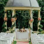 gray and beige gazebo near green leafed tree