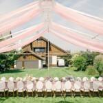 Table setting for an event party or wedding reception.